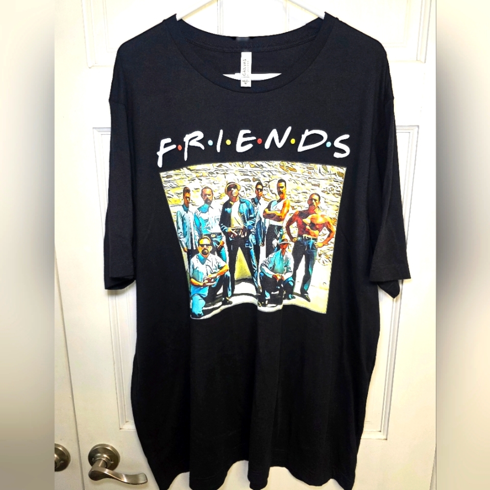 FRIENDS Blood in Blood Out Novelty 100% Cotton TShirt- Men's Big & Tall Size 3XL